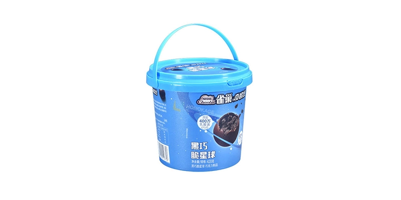 1.2L राउंड इएमएल प्लास्टिक चॉकलेट बकेट